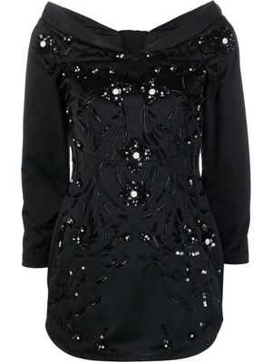 DSQUARED2 robe courte à épaules dénudées - Noir
