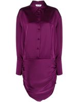 The Attico robe-chemise Hatty à coupe courte - Violet - thumbnail