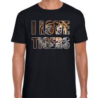 I love tigers / tijgers dieren shirt zwart heren 2XL  -