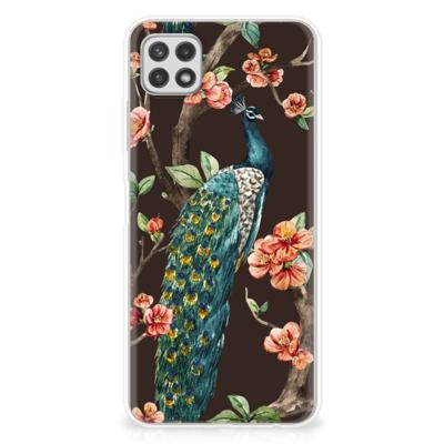 Samsung Galaxy A22 5G | TPU Hoesje | Pauw met Bloemen