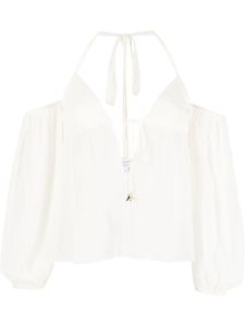 Patrizia Pepe blouse transparente à dos-nu - Blanc