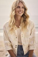 Tramontana Embroidered Denim Jacket C38-19-801 Spijkerjasjes 001100-offwhite