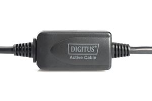 USB Verlengkabel [1x USB-A 2.0 stekker - 1x USB 2.0 bus A] 10.00 m Zwart Digitus