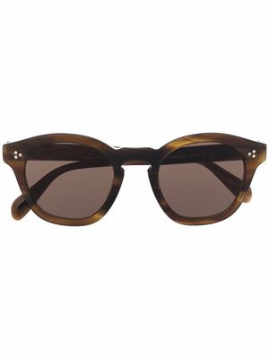 Oliver Peoples lunettes de soleil à monture carrée - Marron