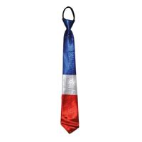 Supporters Stropdas in kleuren van vlag Frankrijk - polyester - Franse vlaggen Supporters Stropdas in kleuren van vlag Frankrijk - polyester - Franse vlaggen