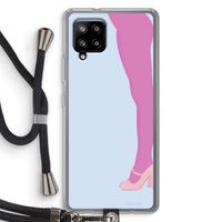 Pink panty: Samsung Galaxy A42 5G Transparant Hoesje met koord