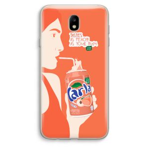 Peach please!: Samsung Galaxy J7 (2017) Transparant Hoesje