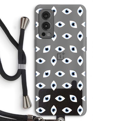 Eyes pattern: OnePlus Nord 2 5G Transparant Hoesje met koord