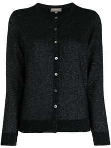 N.Peal cardigan en maille fine - Noir