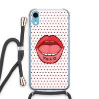 Yolo Denise: iPhone XR Transparant Hoesje met koord