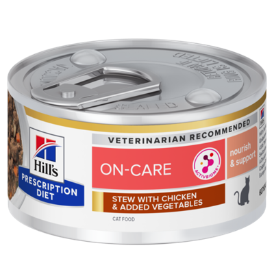 Hill&apos;s Prescription Diet ON-Care Stoofpotje voor met Kip & toegevoegde Groenten natvoer kat 24x82gr