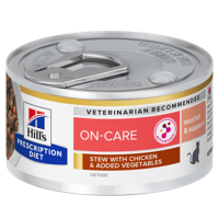 Hill&apos;s Prescription Diet ON-Care Stoofpotje voor met Kip & toegevoegde Groenten natvoer kat 24x82gr