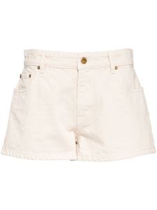 Miu Miu short court en jean à taille basse - Tons neutres