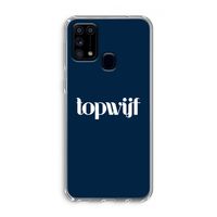 Topwijf Navy: Samsung Galaxy M31 Transparant Hoesje