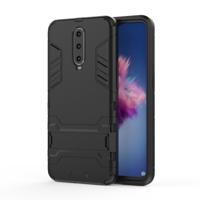 Schokbestendige PC + TPU Case voor OPPO R17 Pro met houder (zwart)