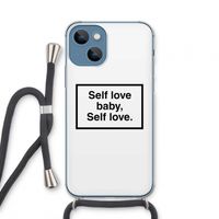 Self love: iPhone 13 mini Transparant Hoesje met koord
