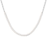 Ketting Parels zilver-synthetische parel wit 41 + 5 cm