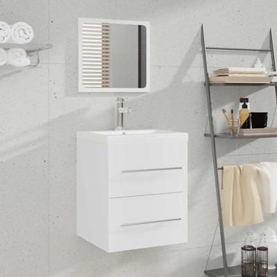 Badkamerkast met spiegel 41x38,5x48 cm wit