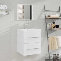 Badkamerkast met spiegel 41x38,5x48 cm wit