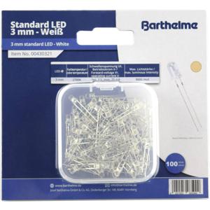 Barthelme LED-assortiment Warm-wit Rond 3 mm 9000 mcd 25 ° 20 mA 3 V