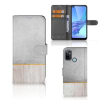 OPPO A53 | OPPO A53s | Book Style Case | Wood Concrete