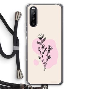 Roses are red: Sony Sony Xperia 10 III Transparant Hoesje met koord