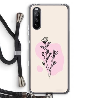 Roses are red: Sony Sony Xperia 10 III Transparant Hoesje met koord