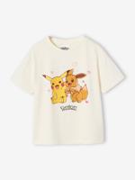 Meisjesshirt Pikachu en Evoli Pokemon® ecru