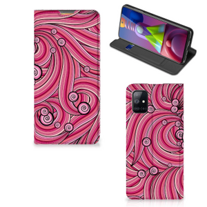 Samsung Galaxy M51 Bookcase Swirl Pink