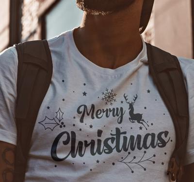 T-shirt Kerstmis Vrolijke kerstsamenstelling