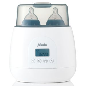 Alecto BW700TWIN - Snelle digitale duo flessenwarmer voor opwarmen, sterilisatie en ontdooien, wit