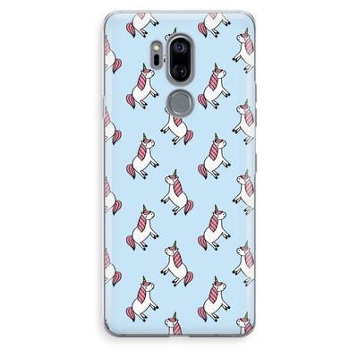 Eenhoorns overal: LG G7 Thinq Transparant Hoesje