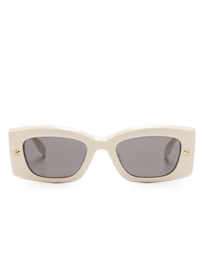 Alexander McQueen Eyewear lunettes de vue à monture rectangulaire - Tons neutres