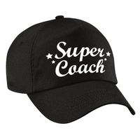 Super coach cadeau pet /cap zwart voor volwassenen - thumbnail