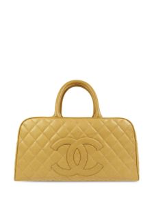 CHANEL Pre-Owned sac fourre-tout à matelassage losanges (2003) - Jaune