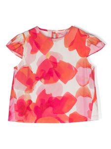 Il Gufo blouse en popeline à imprimé abstrait - Rose