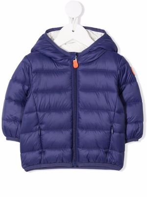 Save The Duck Kids veste matelassée à patch logo - Bleu