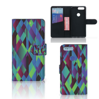 OnePlus 5T Book Case Abstract Green Blue - thumbnail