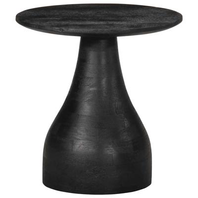 Bijzettafel 40x40 cm massief mangohout zwart