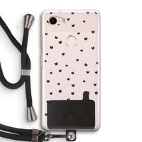 Kleine kattenkopjes: Pixel 3 Transparant Hoesje met koord