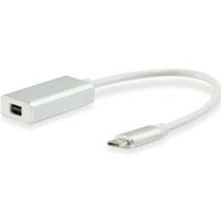 Equip USB C MALE TO MINI DP USB Type C Mini DisplayPort Wit kabeladapter/verloopstukje