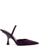 The Attico mules en daim Ester 95 mm à bride arrière - Violet