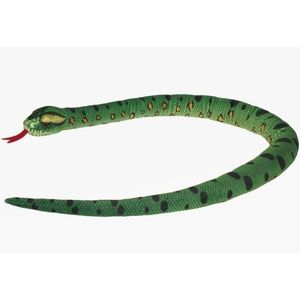 Knuffeldiertje groene slang pluche 150 cm