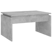 The Living Store Salontafel Betongrijs 68 x 50 x 38 cm - Spaanplaat