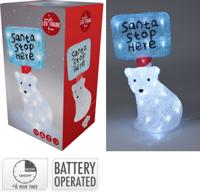 Beer met led 35 cm kerstversiering - Nampook