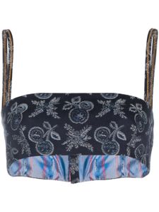 ETRO brassière à motif en jacquard - Bleu