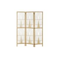 Kamerscherm DKD Home Decor 136 x 2,5 x 180 cm Metaal Bamboe 30 x 40 cm