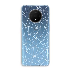 Geometrische lijnen wit: OnePlus 7T Transparant Hoesje