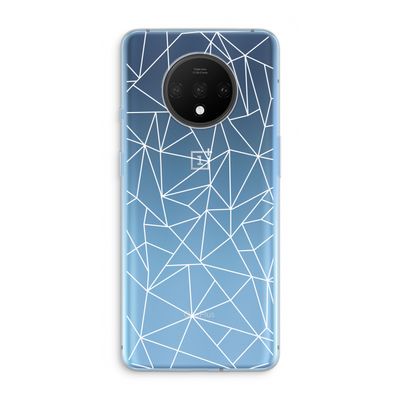 Geometrische lijnen wit: OnePlus 7T Transparant Hoesje