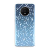 Geometrische lijnen wit: OnePlus 7T Transparant Hoesje